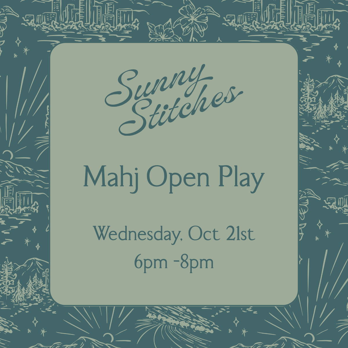 Mahj Open Play | Wednesday, October 21st