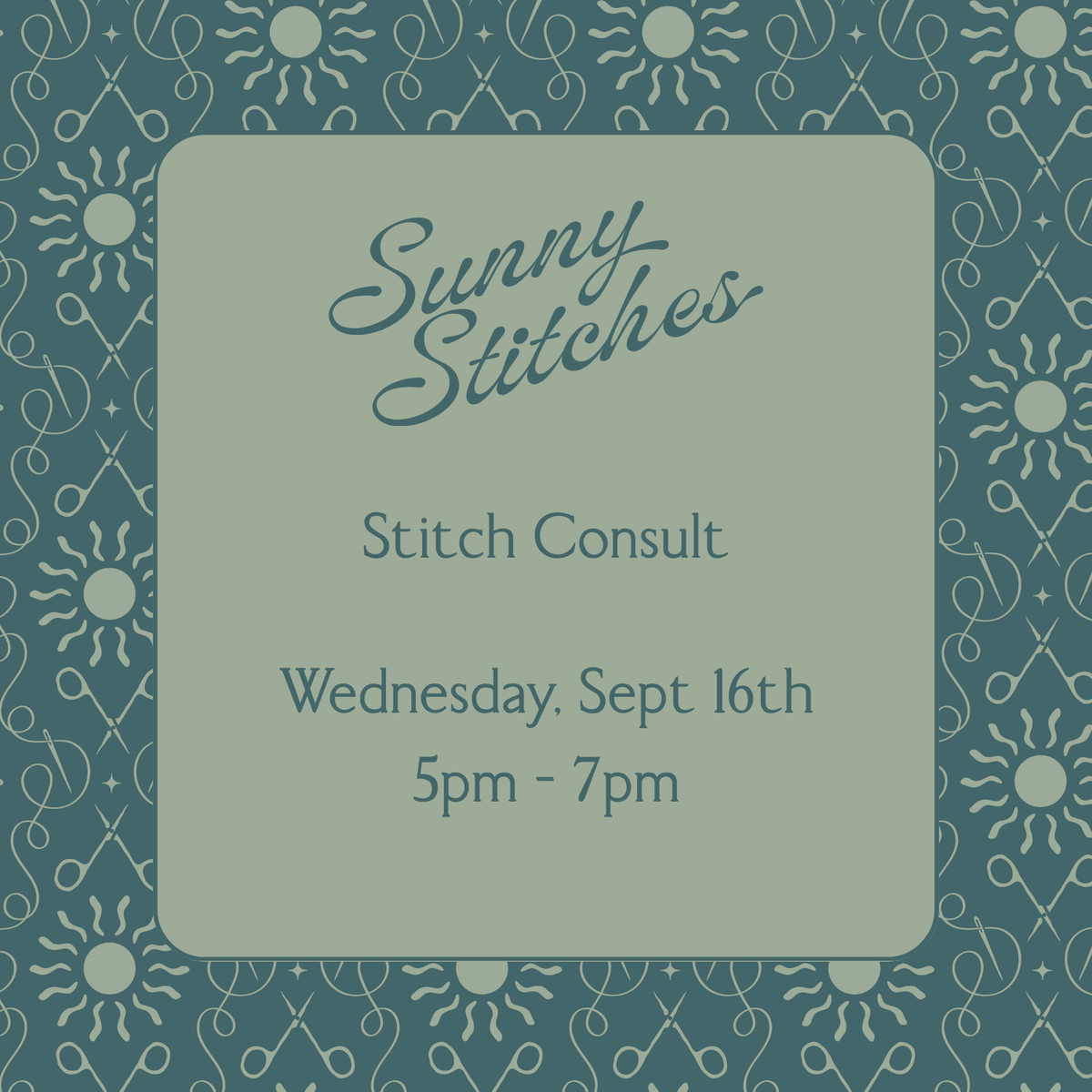 Stitch Consults | Wednesday, September 16th