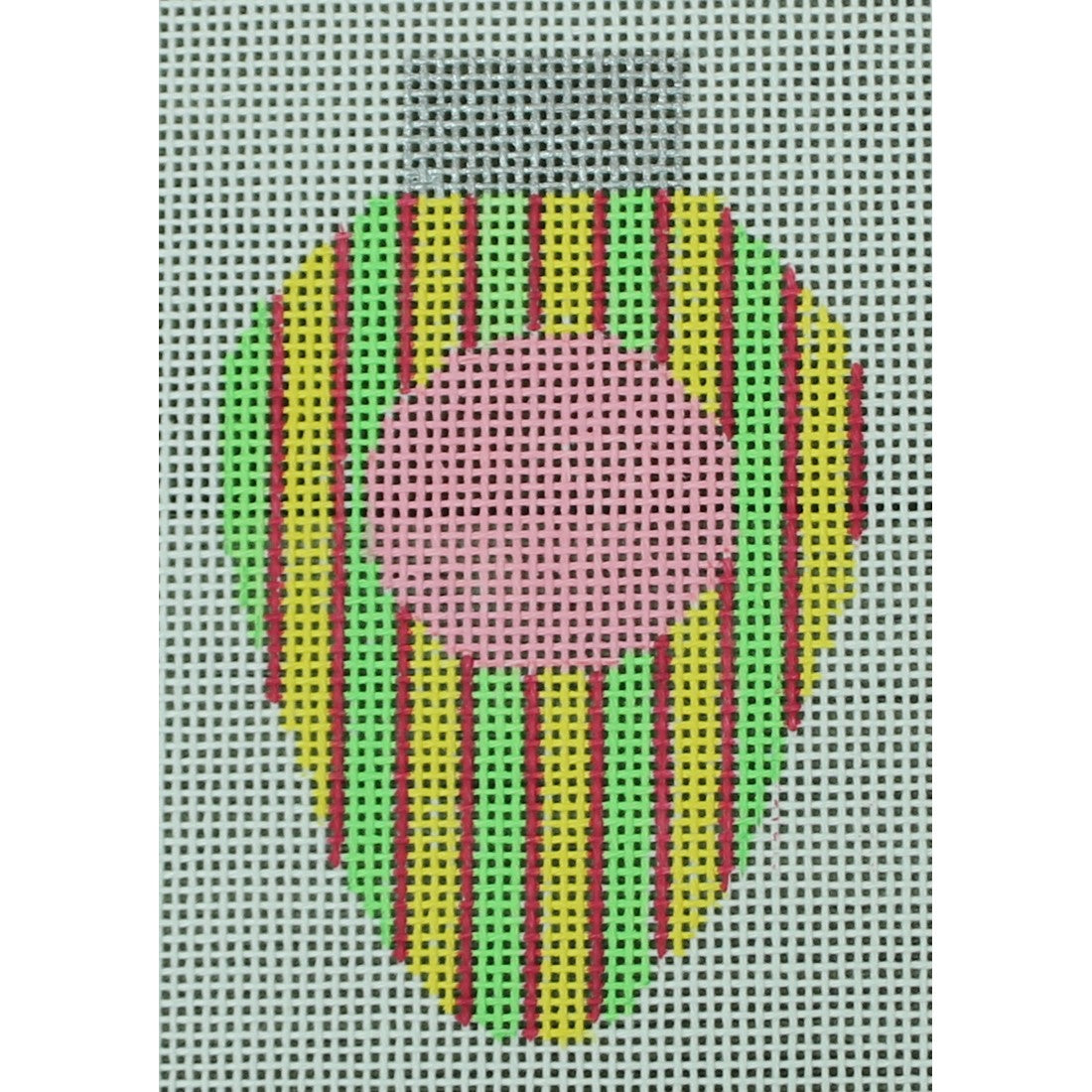 Green/Pink/Yellow Striped Lightbulb