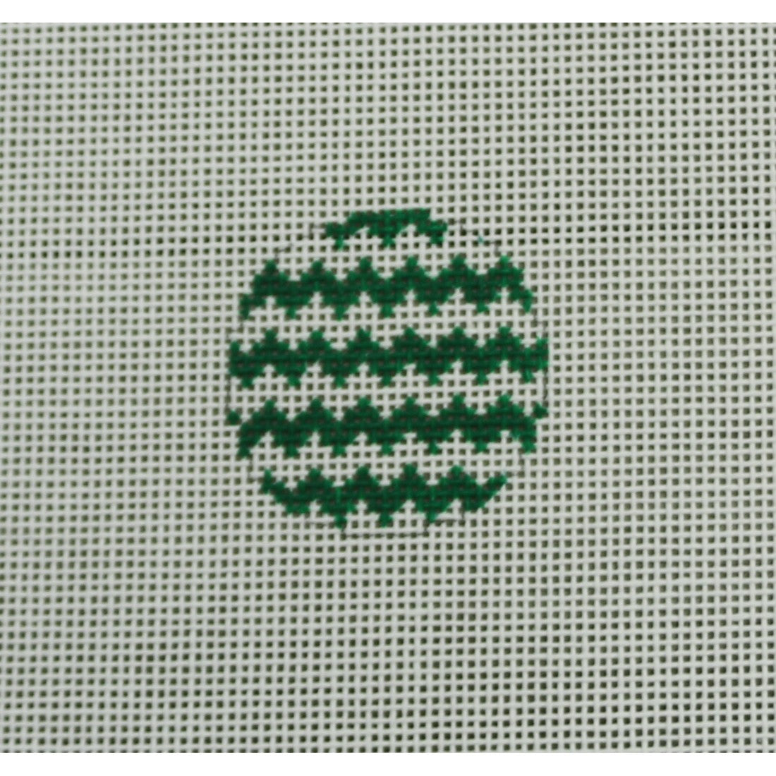Chevron Emerald and White Mini Ornament