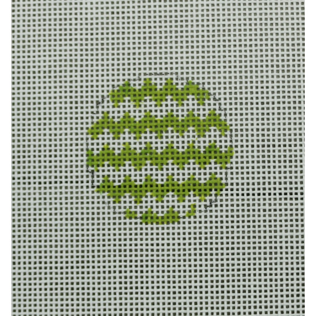 Chevron White and Green Ornament