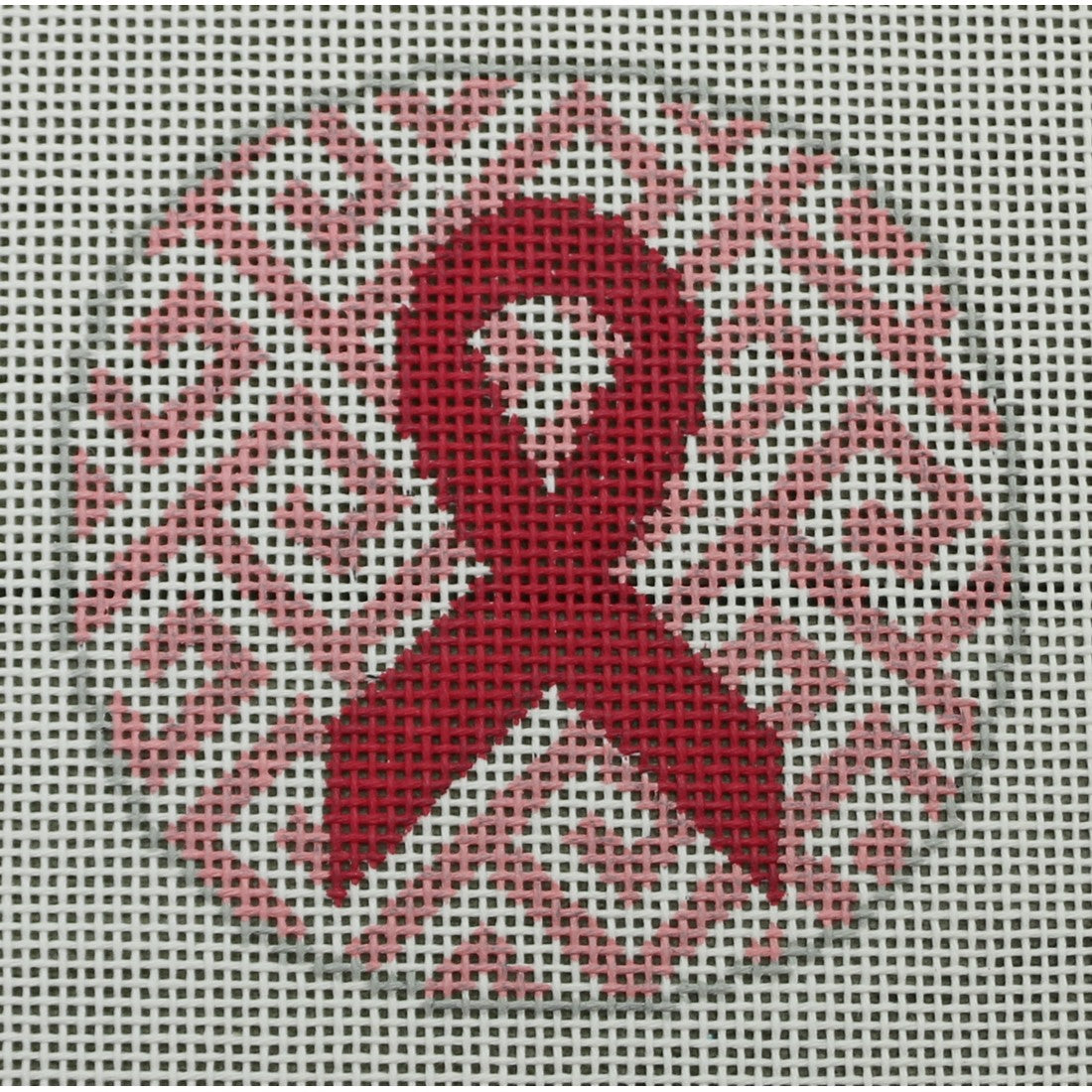 Ribbon with Greek Key Background Ornament