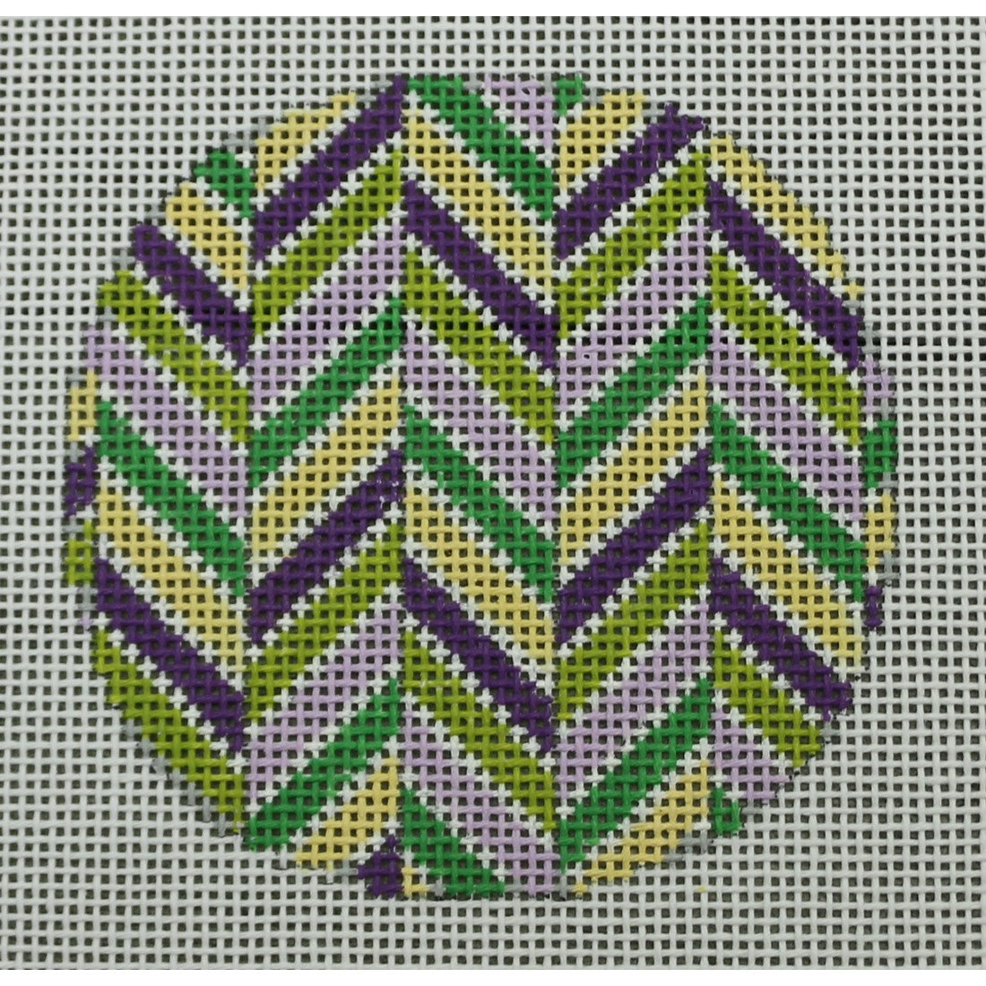 Chevron Multi Purples, Greens, and Yellow Ornament