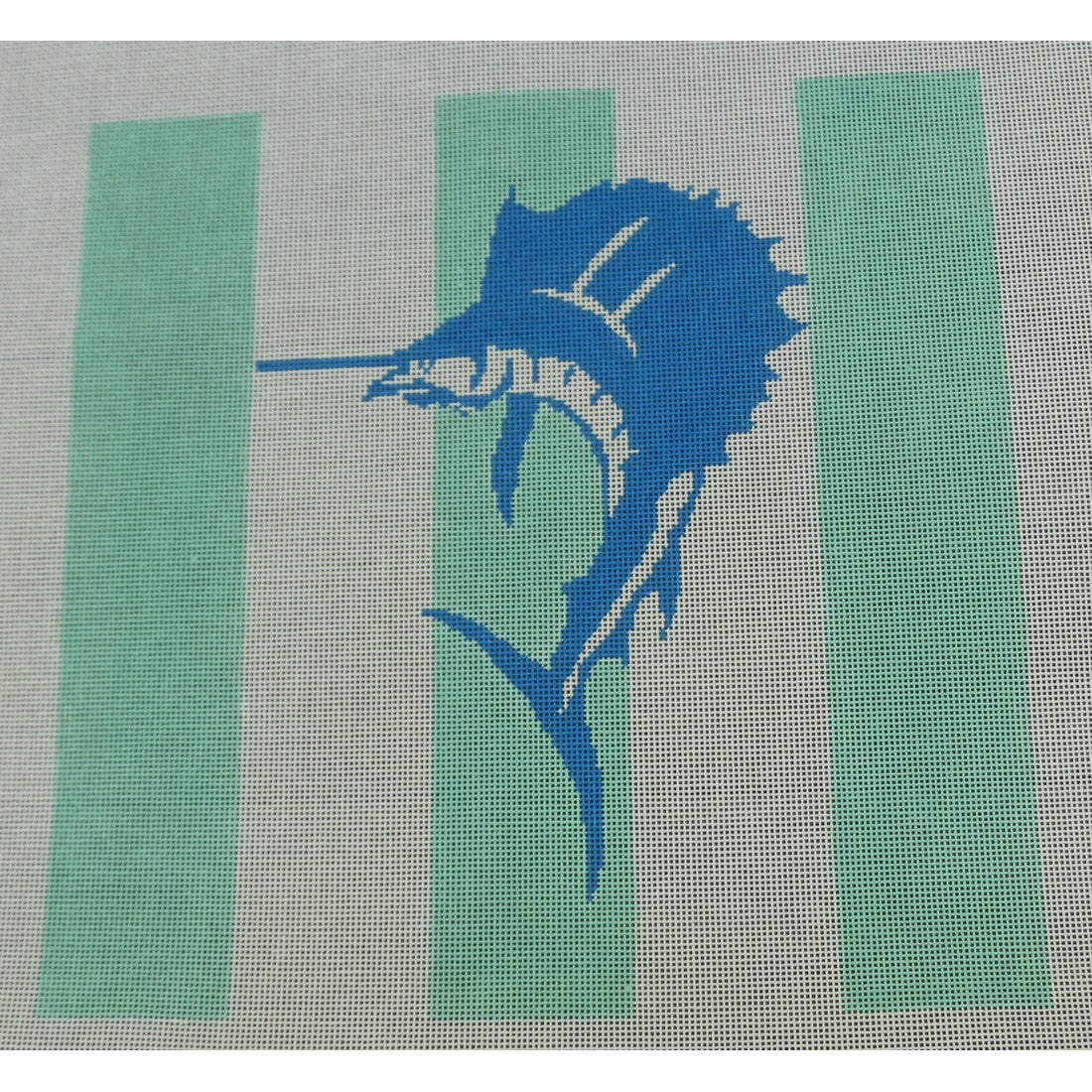 Sailfish on Mint Stripes