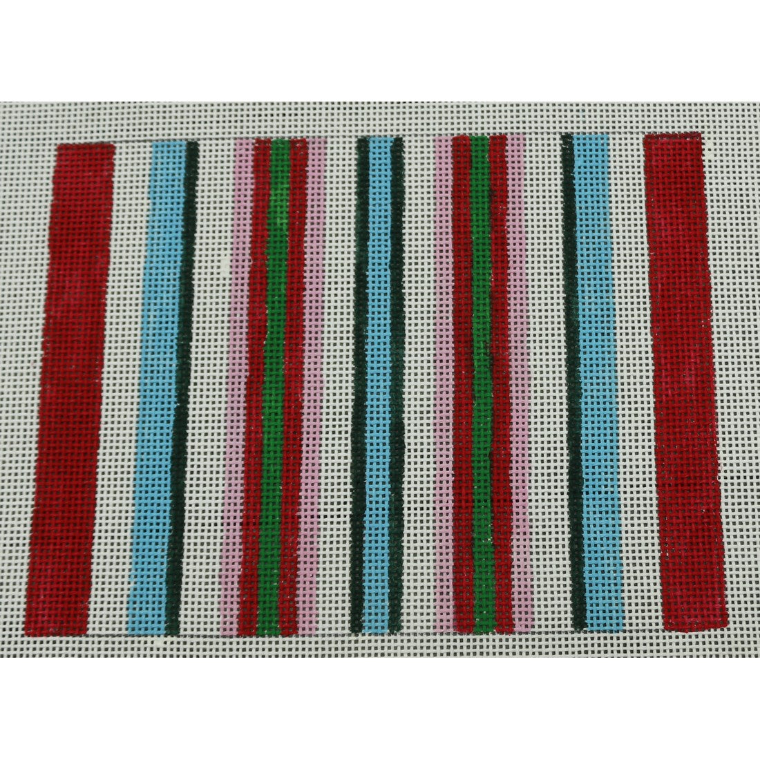 Pink/White/Blue/Green Stripe Clutch