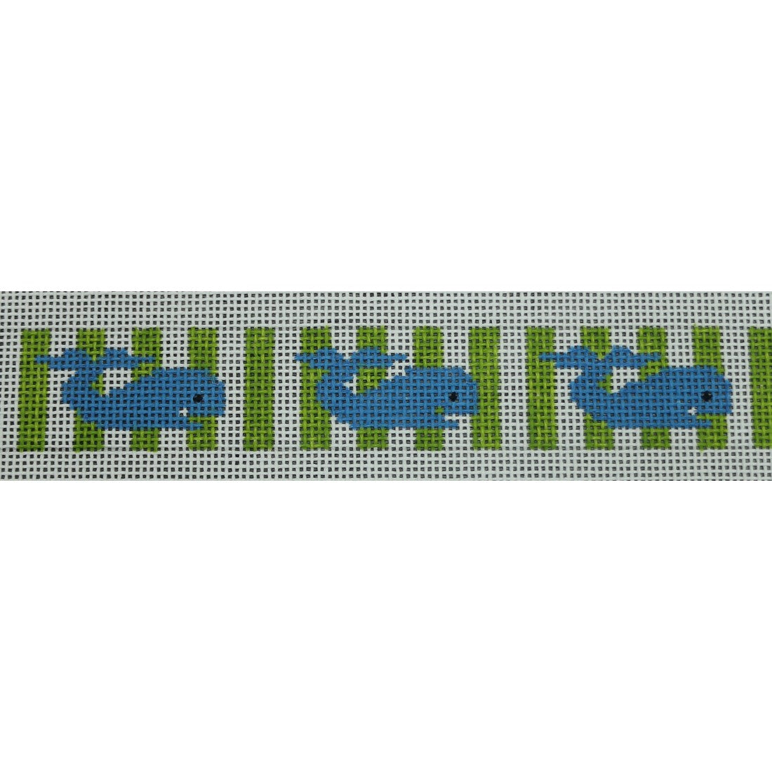 Blue Whales on Lime Stripes Sunglass Strap