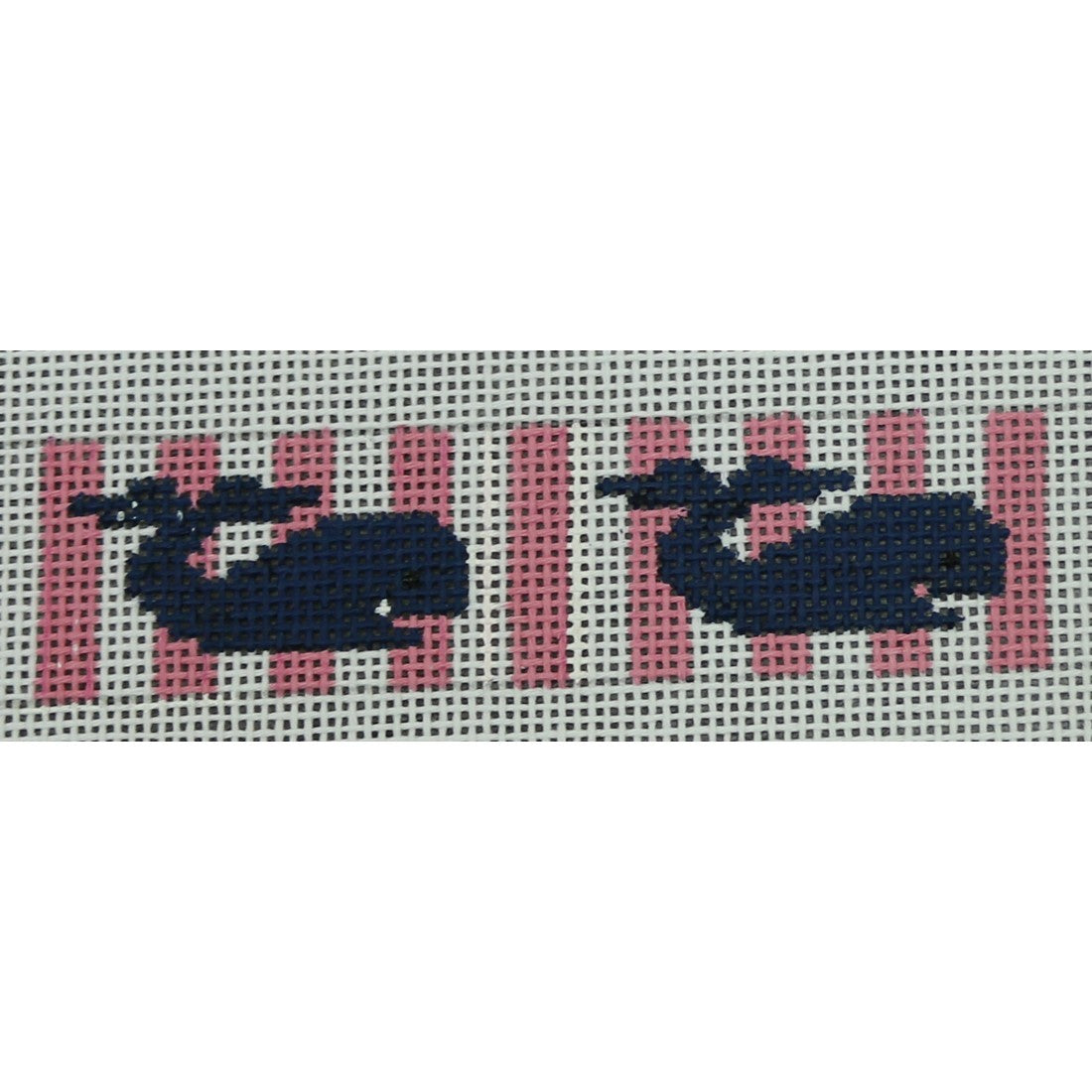 Navy Whales on Pink Stripes Sunglass Strap