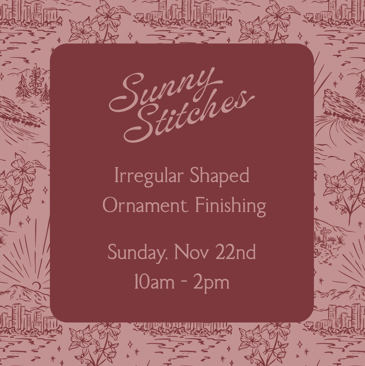 Irregular Shapes Ornament Finishing Class | Sunday Nov 22nd
