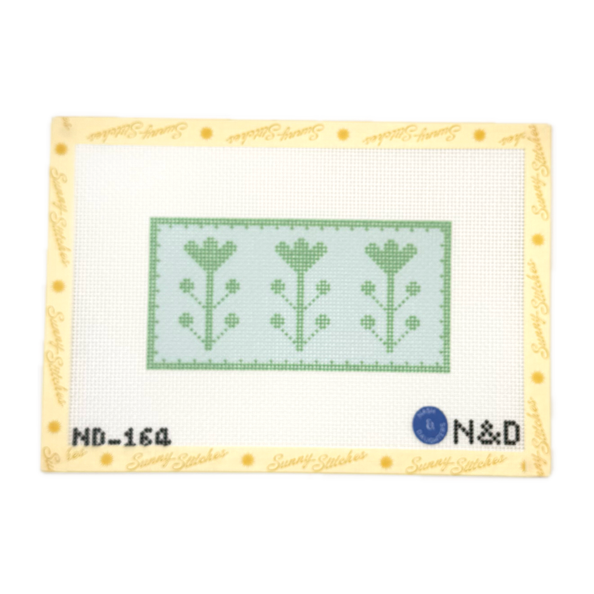 Blue & Green Block Print Flower B - Insert