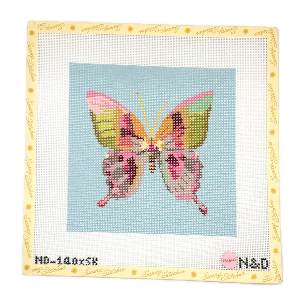 Gold & Green Butterfly 8 Inch