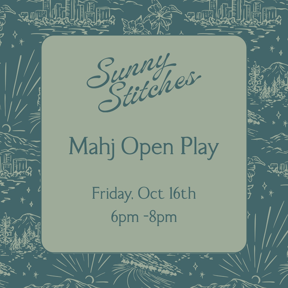 Mahj Open Play | Friday, October 16th