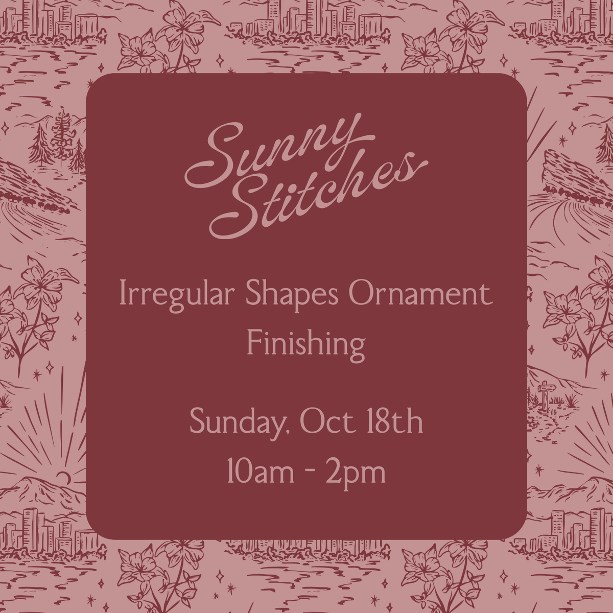Irregular Shapes Ornament Finishing Class | Sunday, October 18th