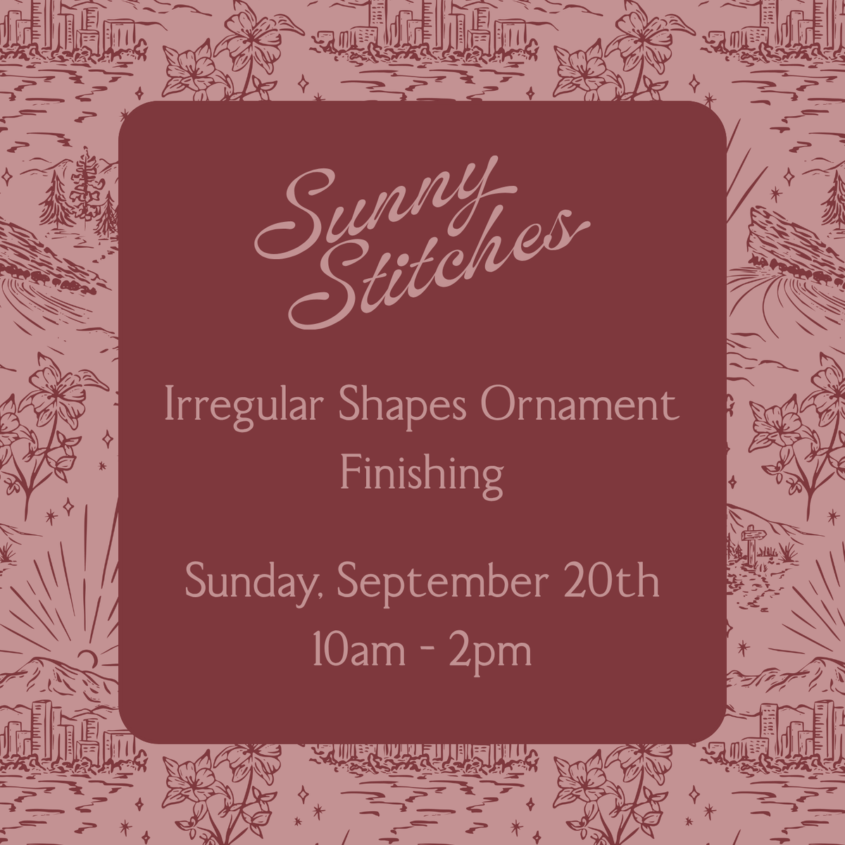 Irregular Shapes Ornament Finishing Class | Sunday, September 20th