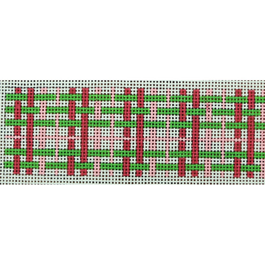 Pink and Green Plaid Belt on 13 mesh
