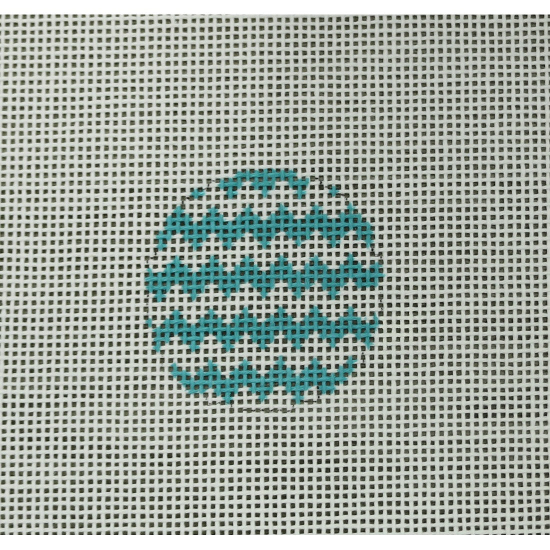 Chevron Turquoise and White Mini Ornament