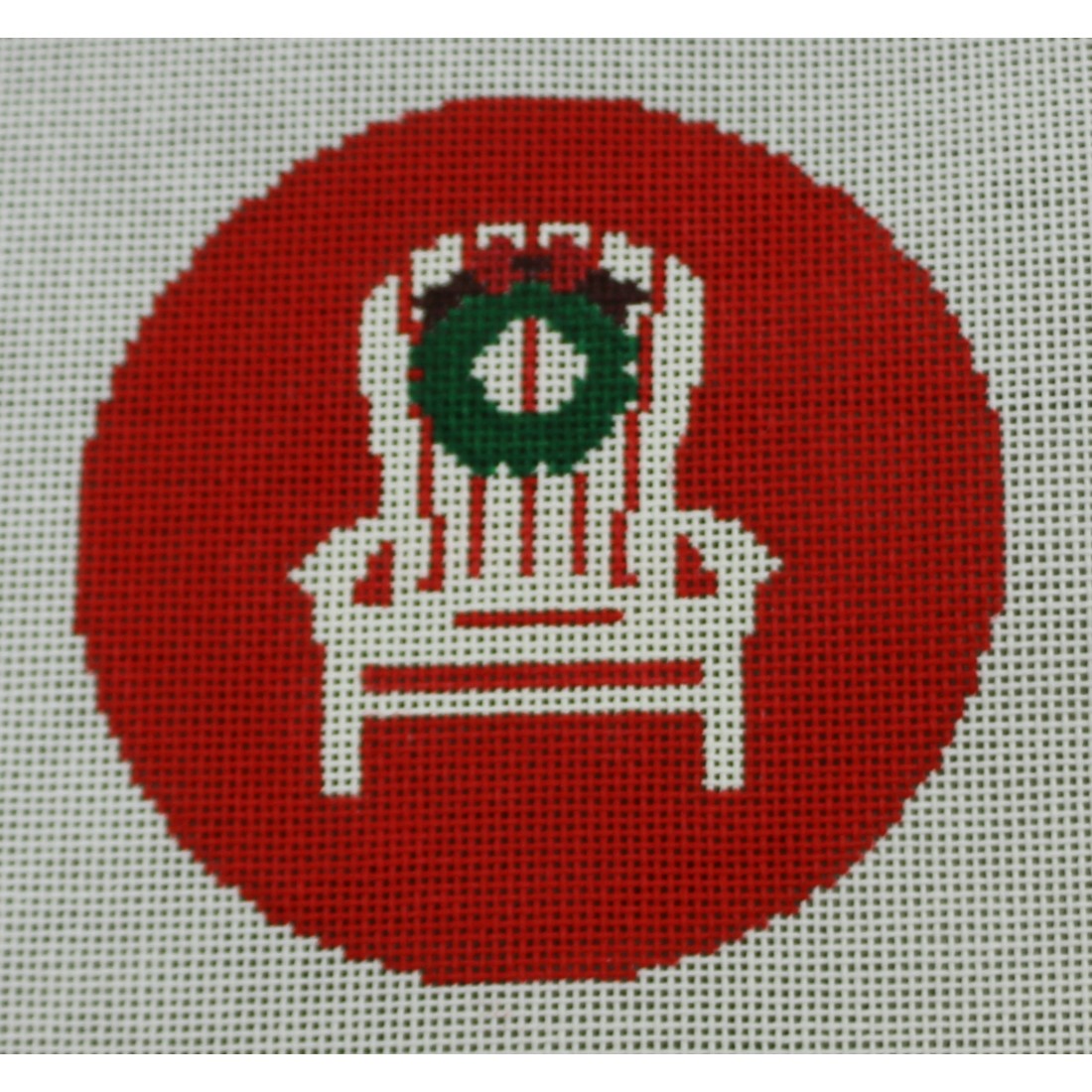 Adirondack Chair with Wreath on Red