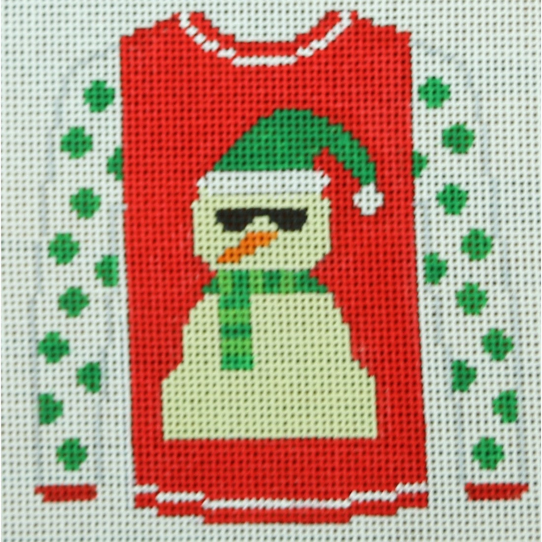 Sandman on Red with Green Polka Dots Sweater