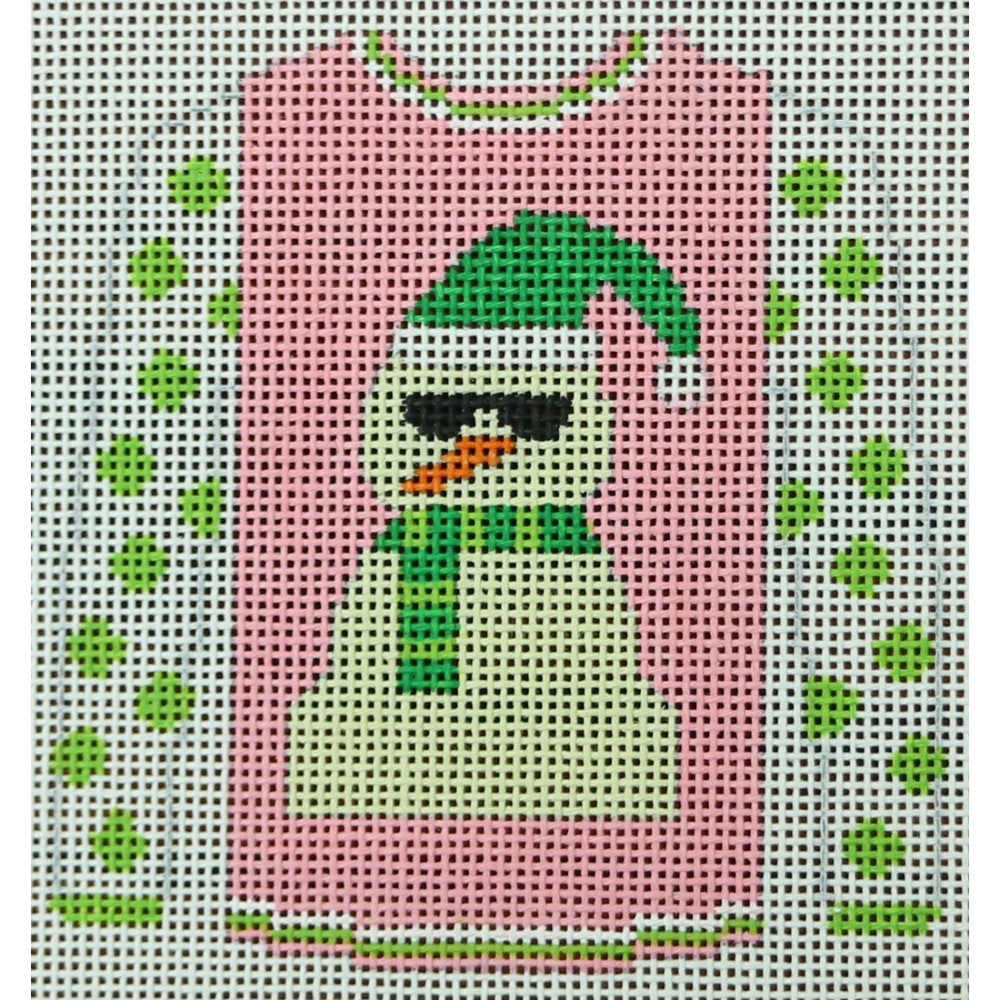Sandman on Pink with Green Polka Dot Sleeves Sweater