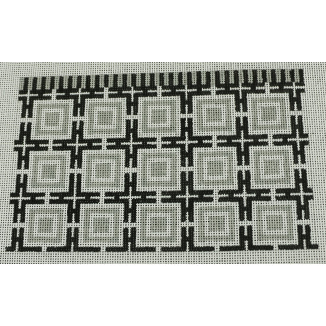 Squares and Lattice - Black and Grey