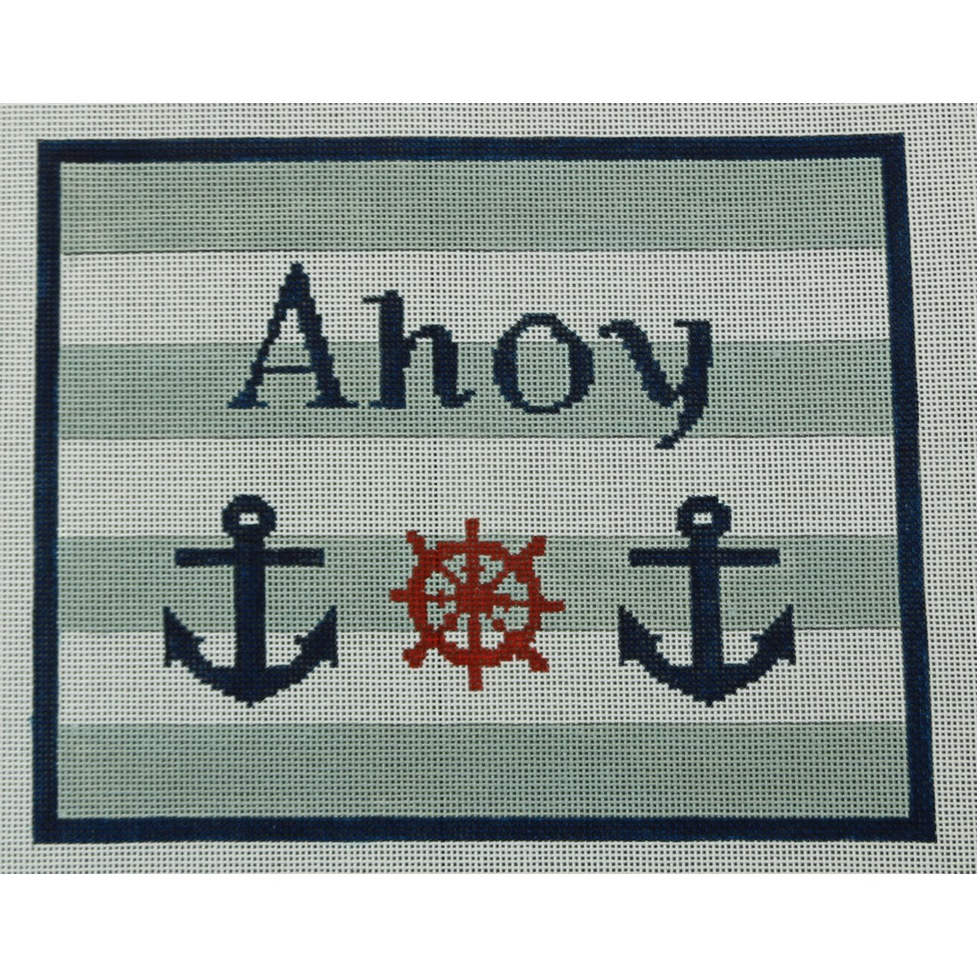 Ahoy with Anchors and Ship Wheel