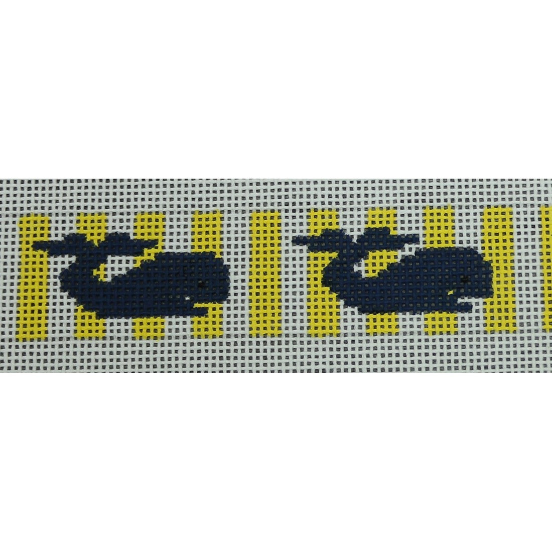 Navy Whales on Yellow Stripes Sunglass Strap