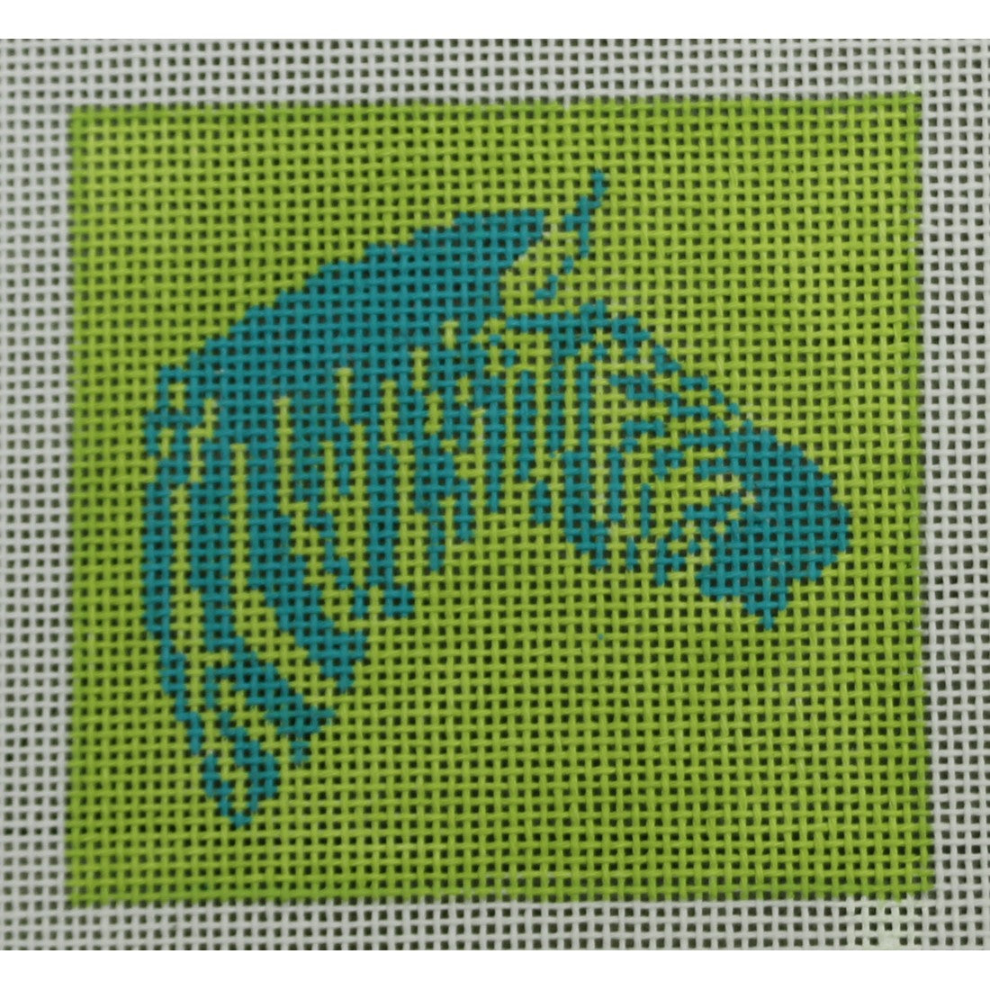 Zebra Turquoise on Lime Square