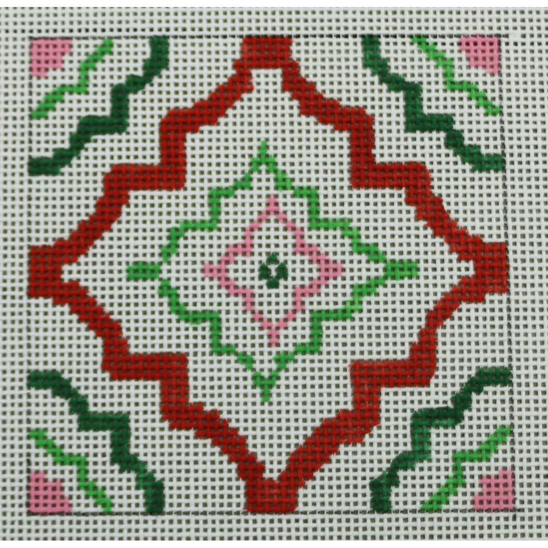 Pink and Green Tile Square