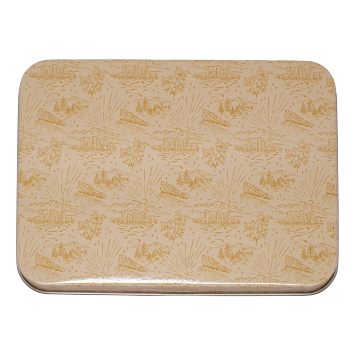 Sunny Stitches Magnetic Tin: Sunny Yellow Denver Icons Toile