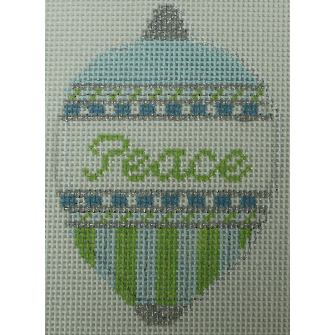 Peace Bauble Blue and Green