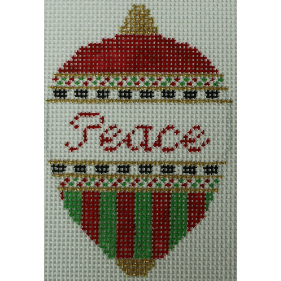 Peace Bauble Red and Green